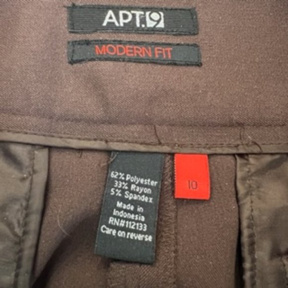 Apt 9 Modern Fit Women's Trousers 10 Brown - Picture 8 of 13